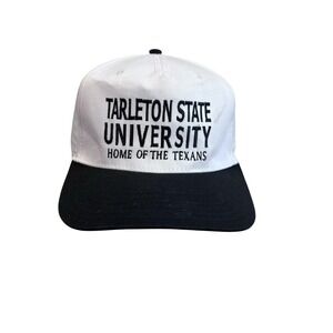 Tarleton State Texans Hat Cap Snap Back Mens One Size White Black NCAA College